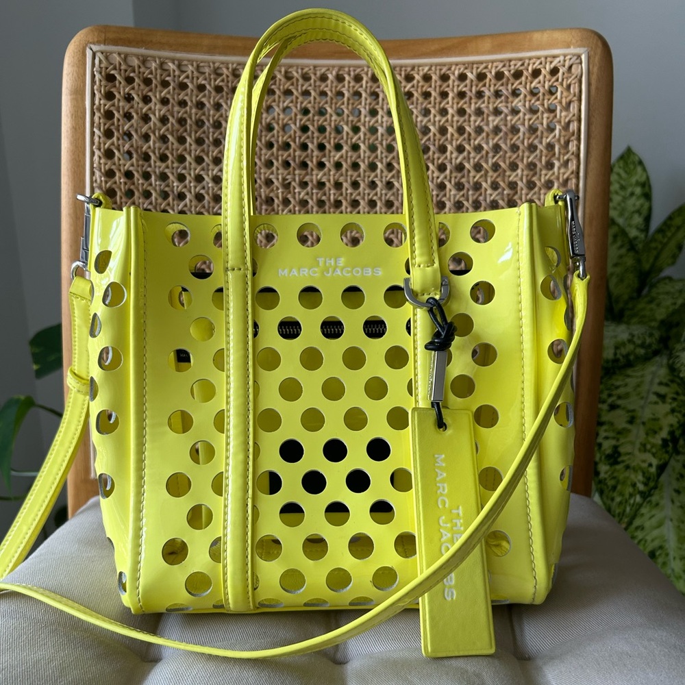 Marc Jacobs Yellow Perforated Tote Bag